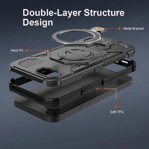 Karwan Vanguard Rugged Kickstand MagSafe Case for iPhone 16e - Karwan