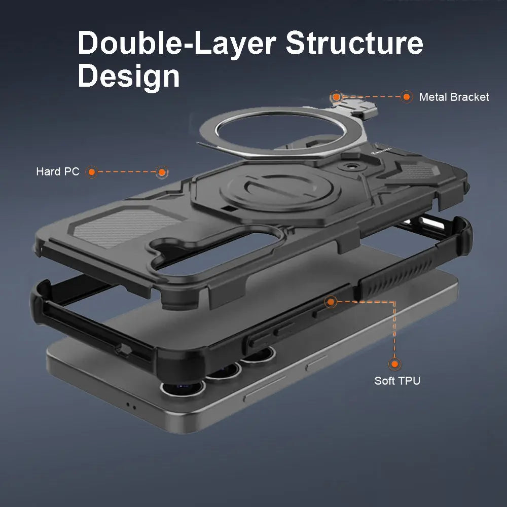 Karwan Vanguard Rugged Kickstand  MagSafe Case for Samsung Galaxy S25 FE Karwan