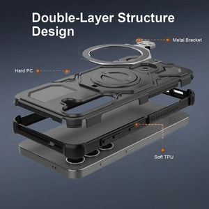 Karwan Vanguard Rugged Kickstand MagSafe Case for Samsung Galaxy S25 FE Karwan