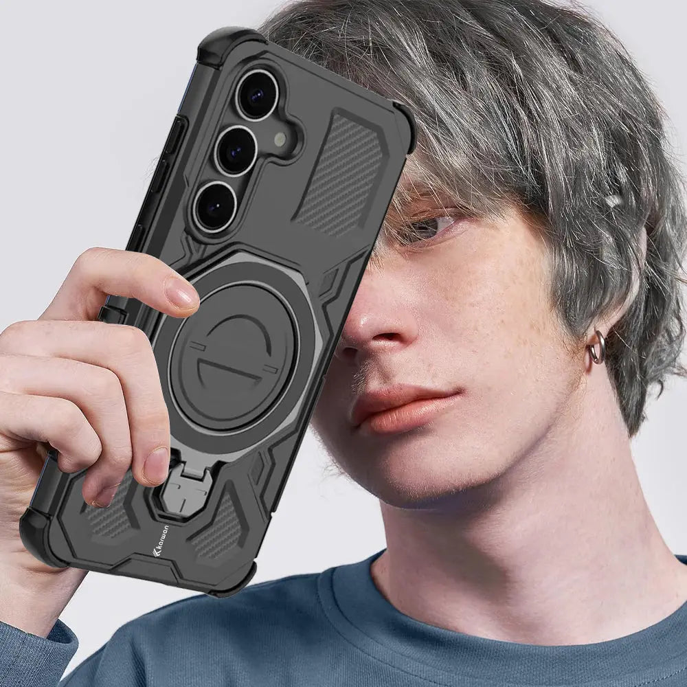 Karwan Vanguard Rugged Kickstand  MagSafe Case for Samsung Galaxy S25 FE Karwan