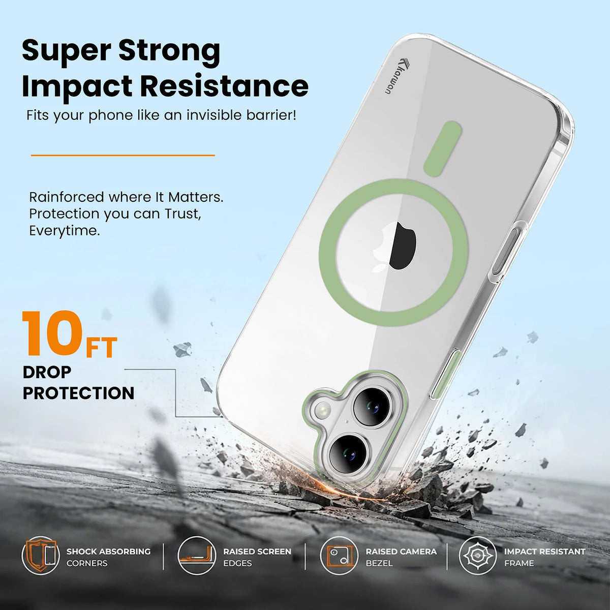 Karwan Magnetic Clear Case for iPhone 16