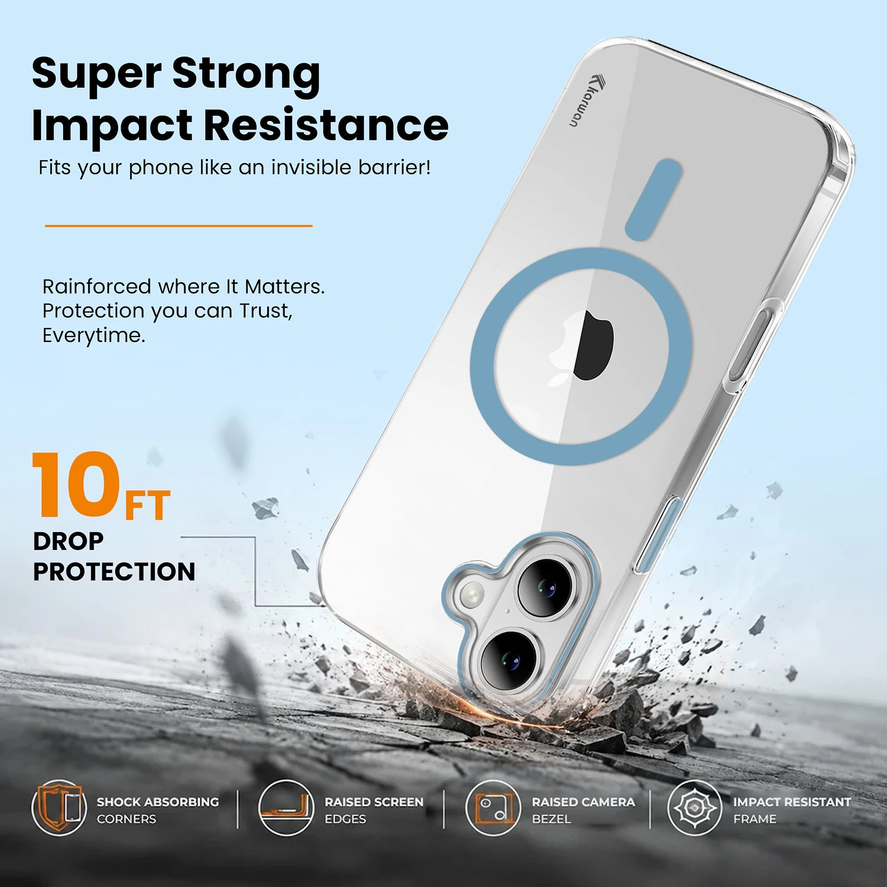 Karwan Magnetic Clear Case for iPhone 17
