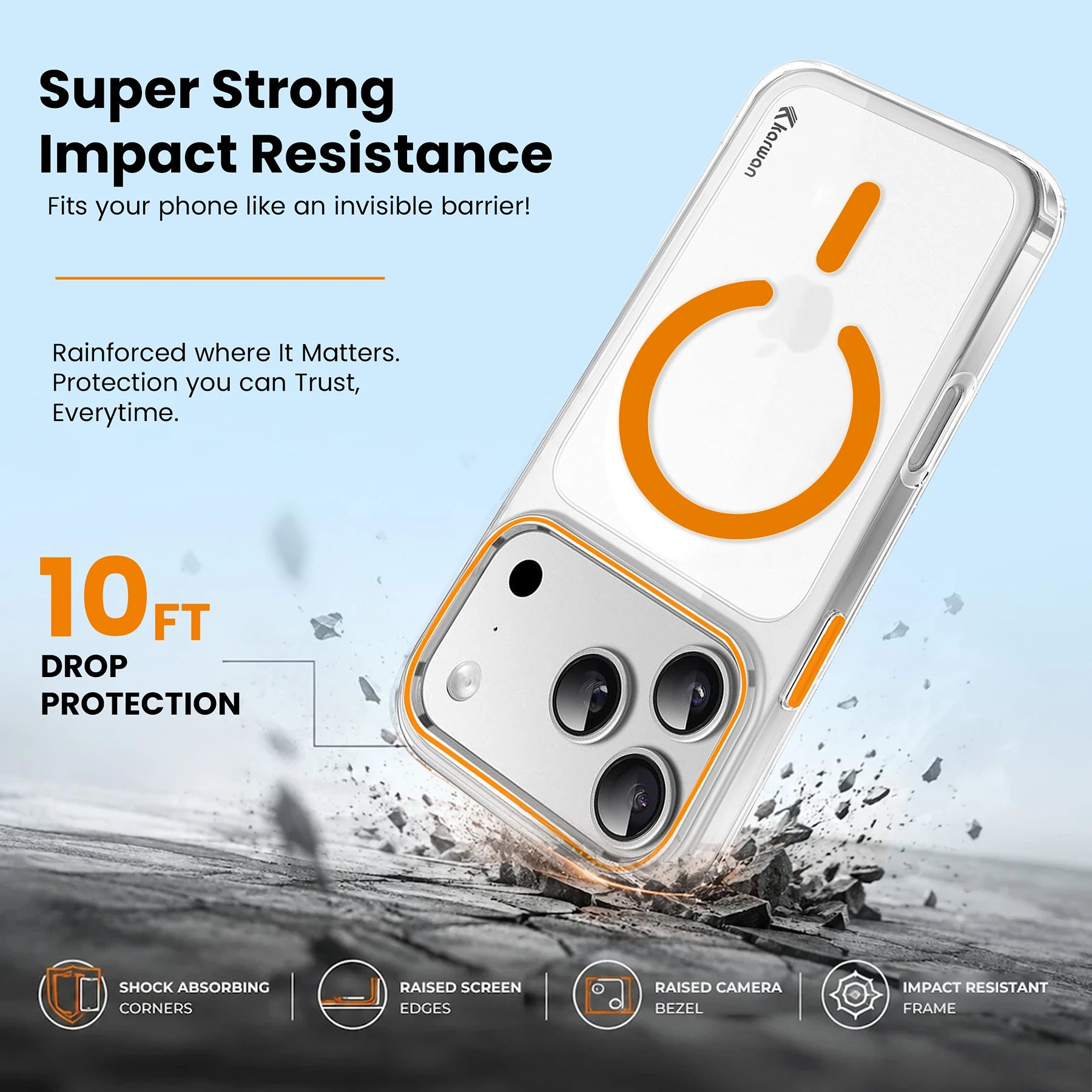 Karwan Magnetic Clear Case for iPhone 17 Pro Max – Anti-Yellowing MagSafe Cover