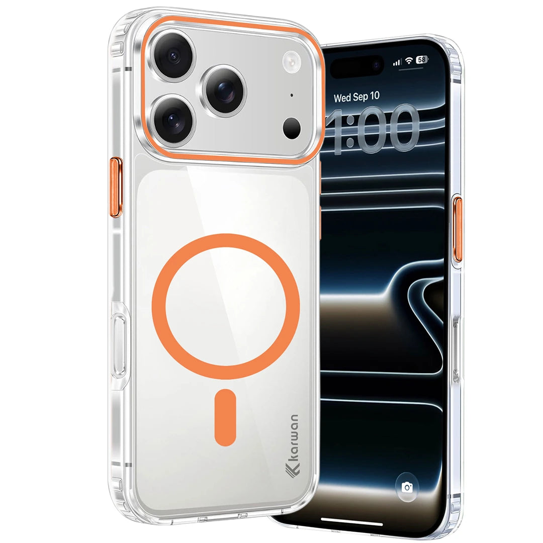 Karwan Magnetic Clear Case for iPhone 17 Pro Max – Anti-Yellowing MagSafe Cover