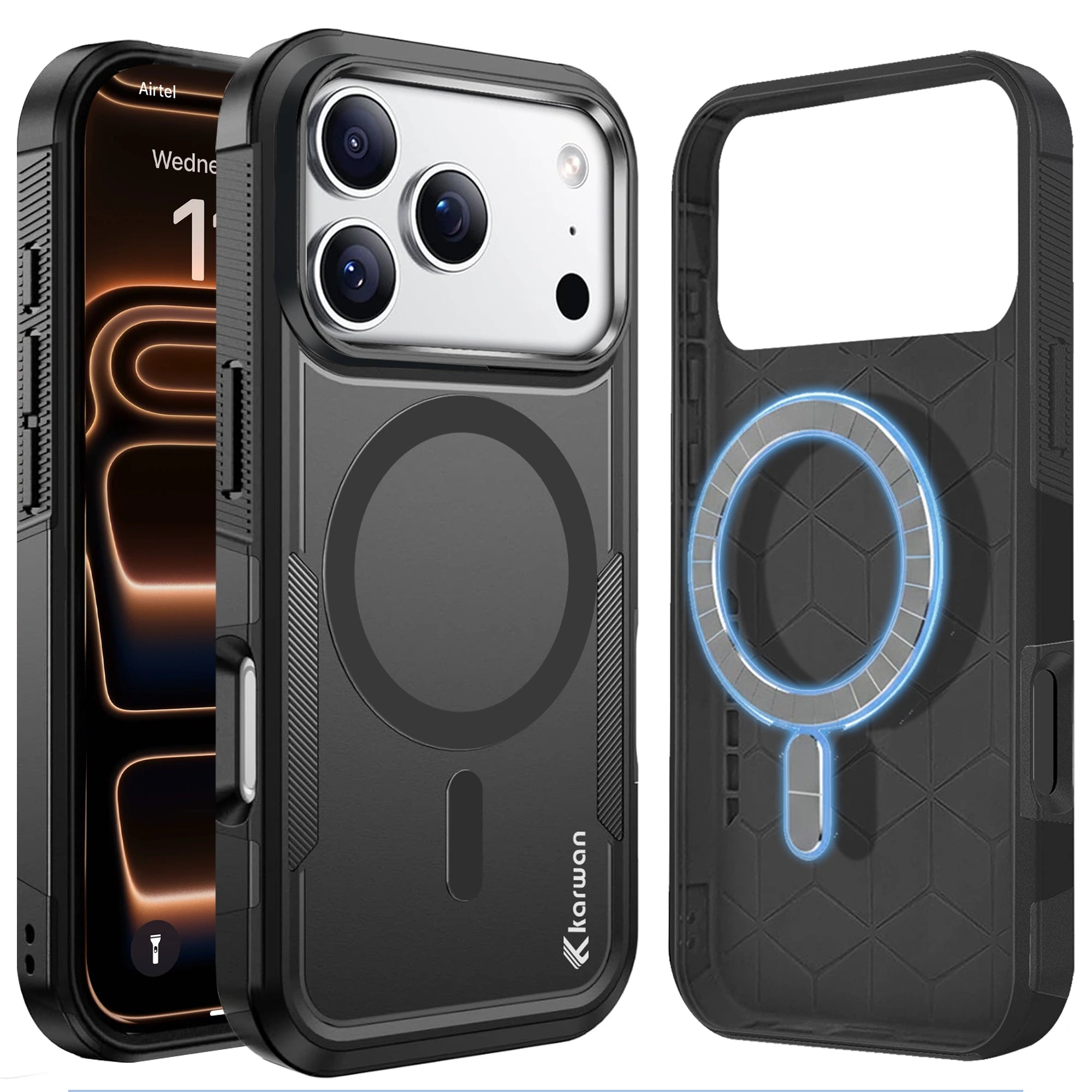karwan ironclad dual layer magsafe case for iphone 17 pro