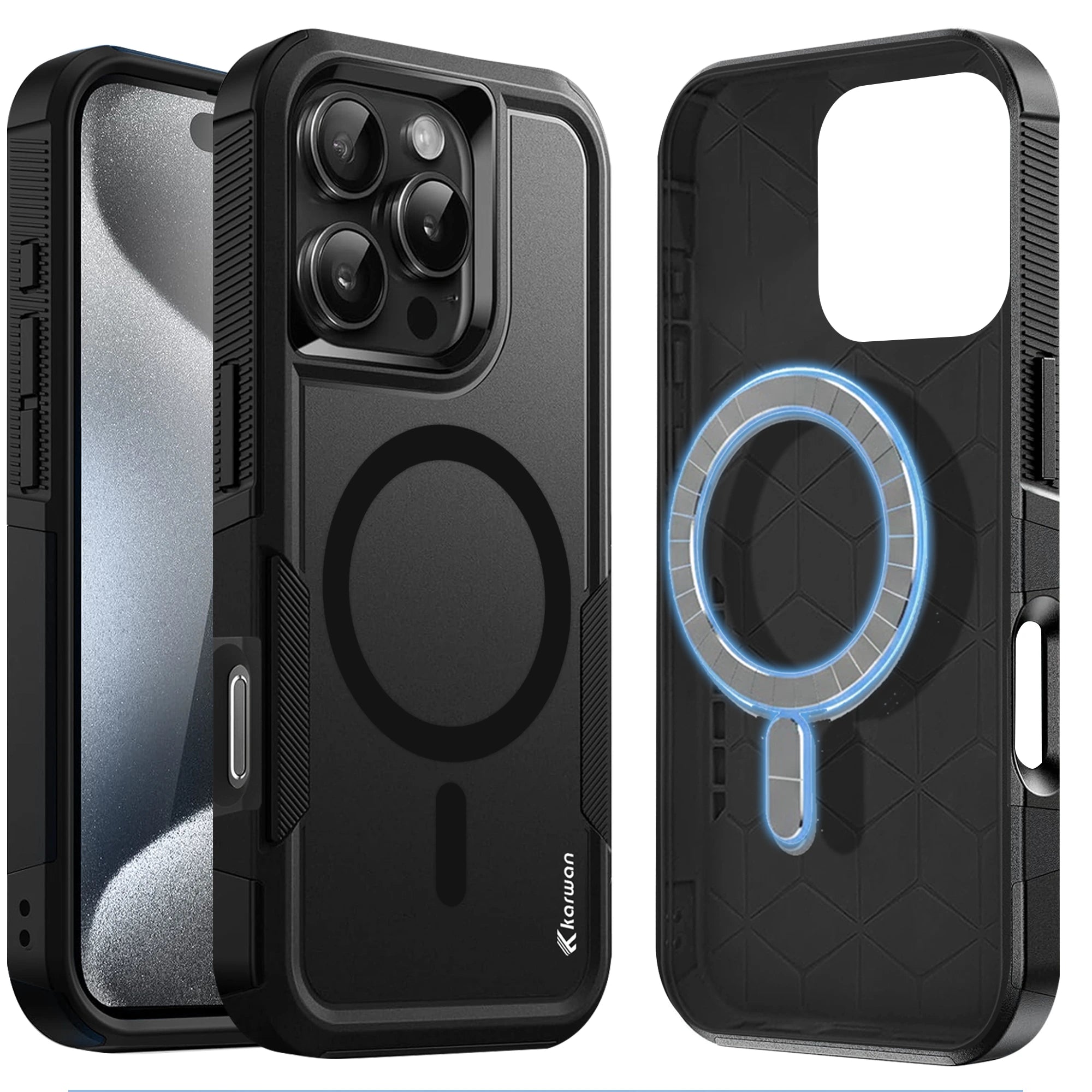 karwan ironclad dual layer magsafe case for iphone 16 pro max