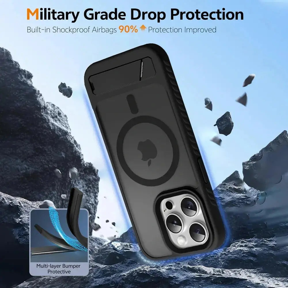 Karwan ShieldX MagSafe Kickstand Case – Ultimate Protection For iPhone 15 Pro - Premium Case Cover by Karwan