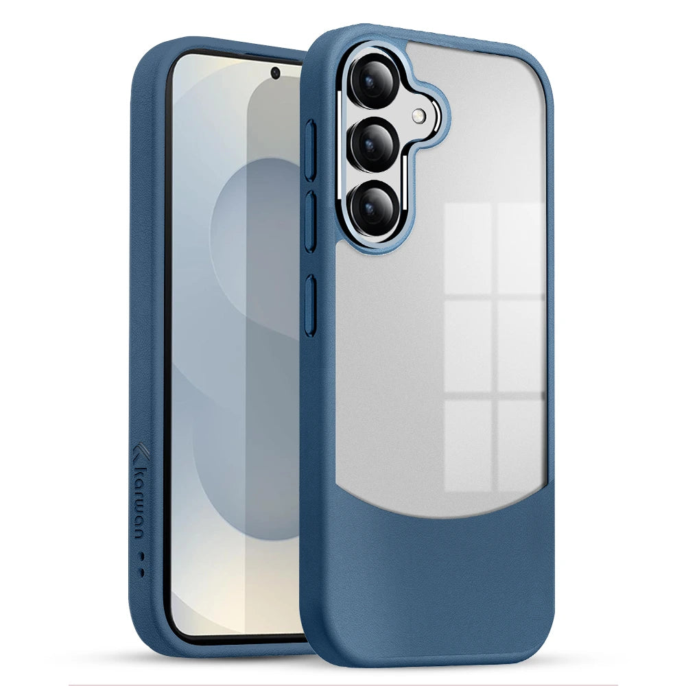 FusionEdge Leather & Acrylic Mobile Back Case for Samsung S23