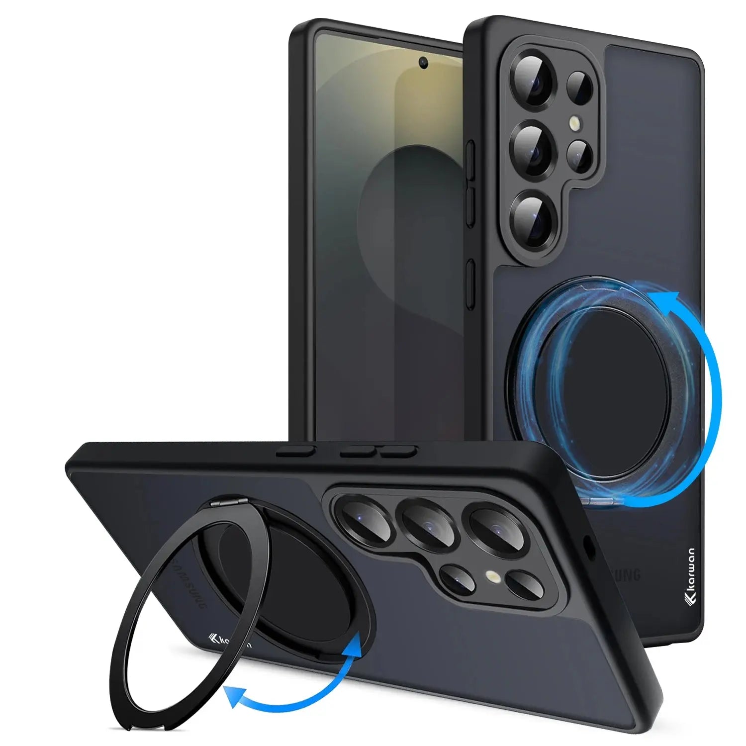 Karwan GhostRing MagSafe Rotating Ring Stand Case For Samsung Galaxy S24 Ultra - Karwan