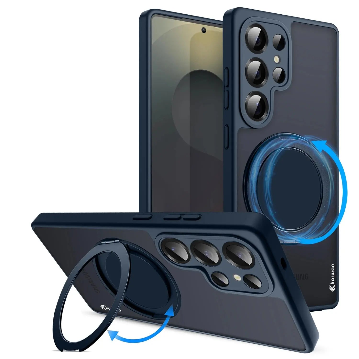 Karwan GhostRing MagSafe Rotating Ring Stand Case For Samsung Galaxy S25 Ultra - Karwan