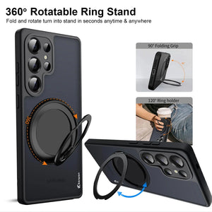 Karwan GhostRing MagSafe Rotating Ring Stand Case For Samsung Galaxy S23 Ultra - Karwan