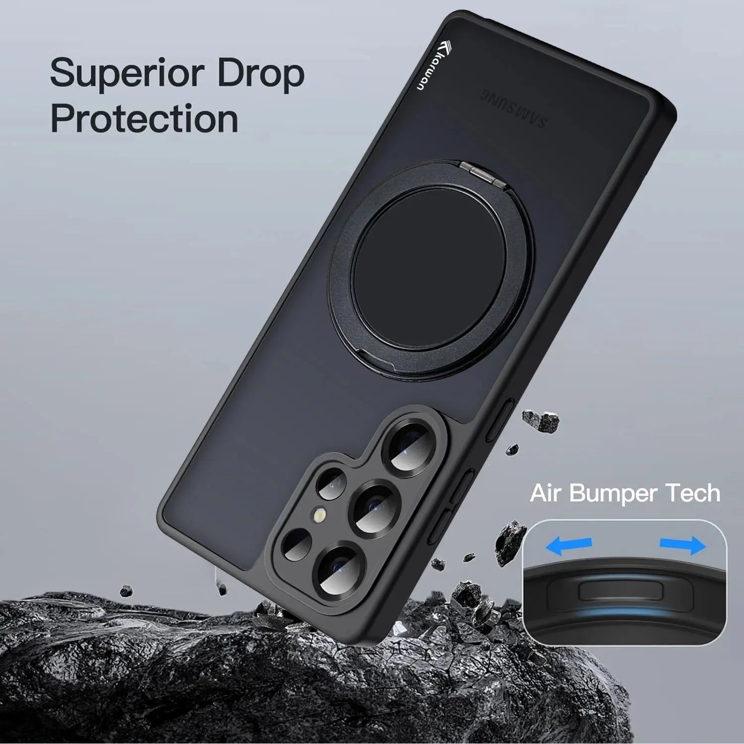 Karwan GhostRing MagSafe Rotating Ring Stand Case For Samsung Galaxy S24 Ultra - Karwan