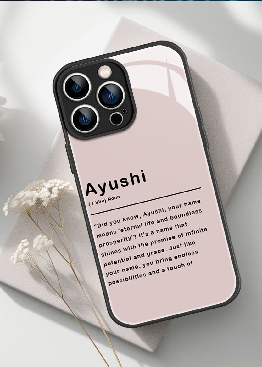 Name Meaning Custom Glass Phone Cases - Karwan