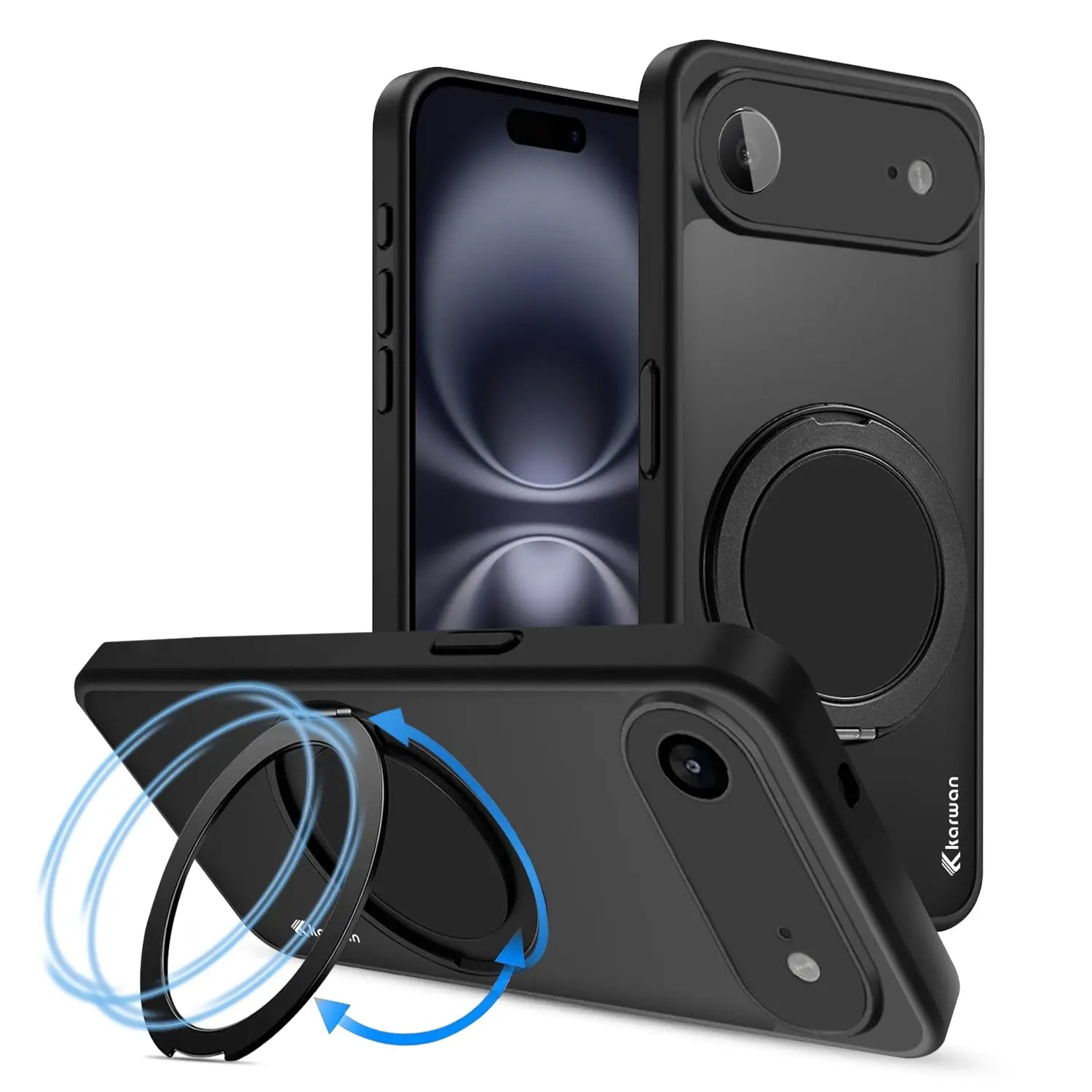 Karwan GhostRing MagSafe Rotating Ring Stand Case For iPhone 17 Air Karwan