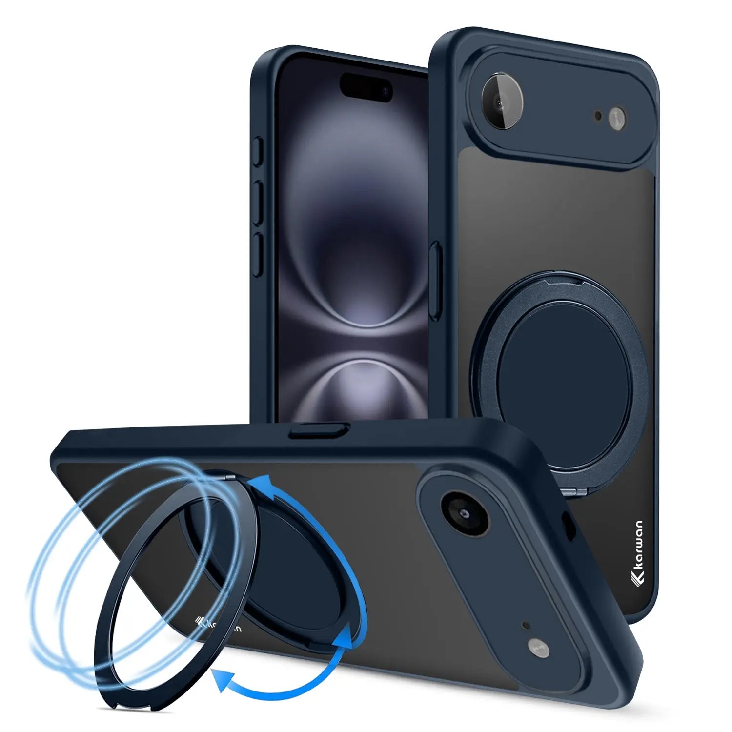 Karwan GhostRing MagSafe Rotating Ring Stand Case For iPhone 17 Air Karwan