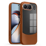 FusionEdge Leather & Acrylic Mobile Back Case for Oneplus NORD 4