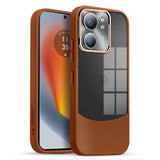 FusionEdge Leather & Acrylic Mobile Back Case for Moto Edge 40
