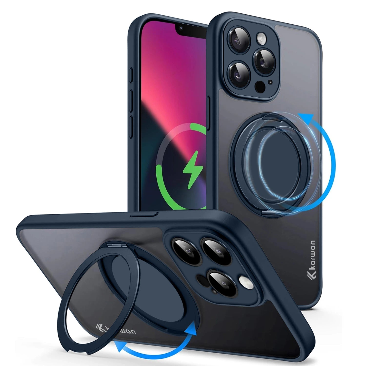 Karwan GhostRing MagSafe Rotating Ring Stand Case For  iPhone 13 Pro Max