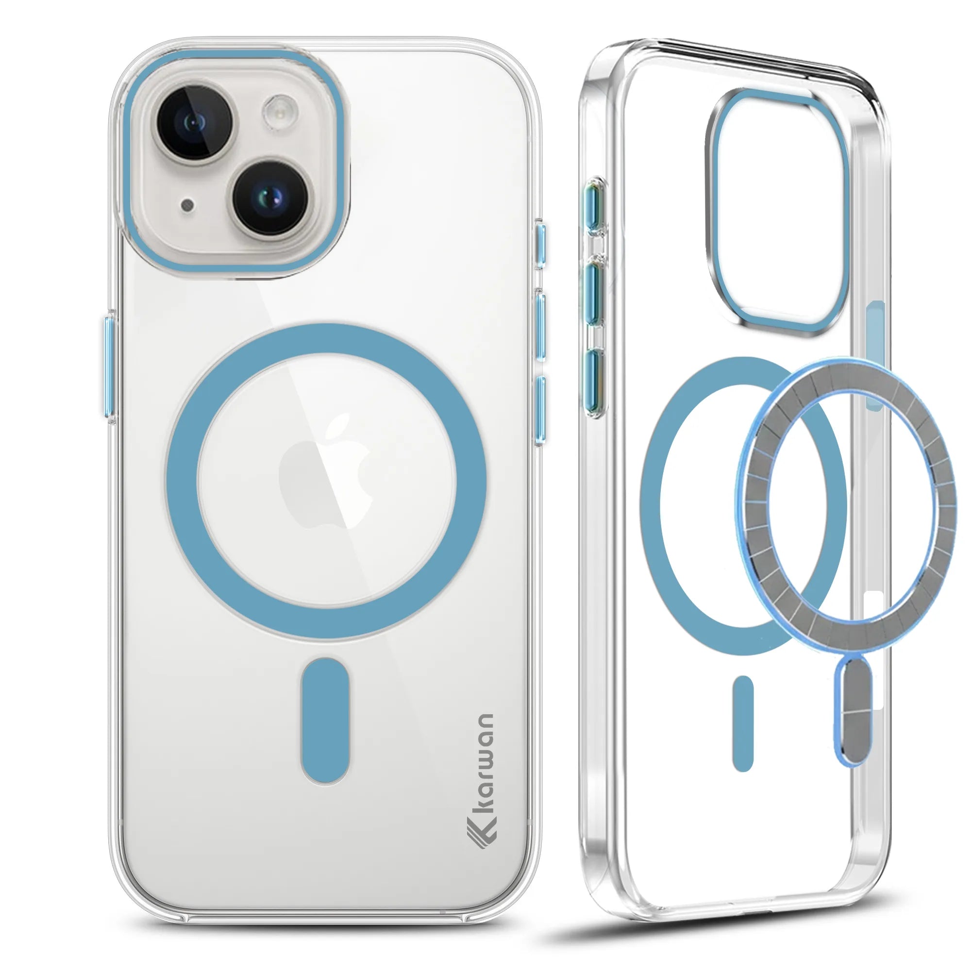 Karwan Magnetic Clear Case for iPhone 15 Plus
