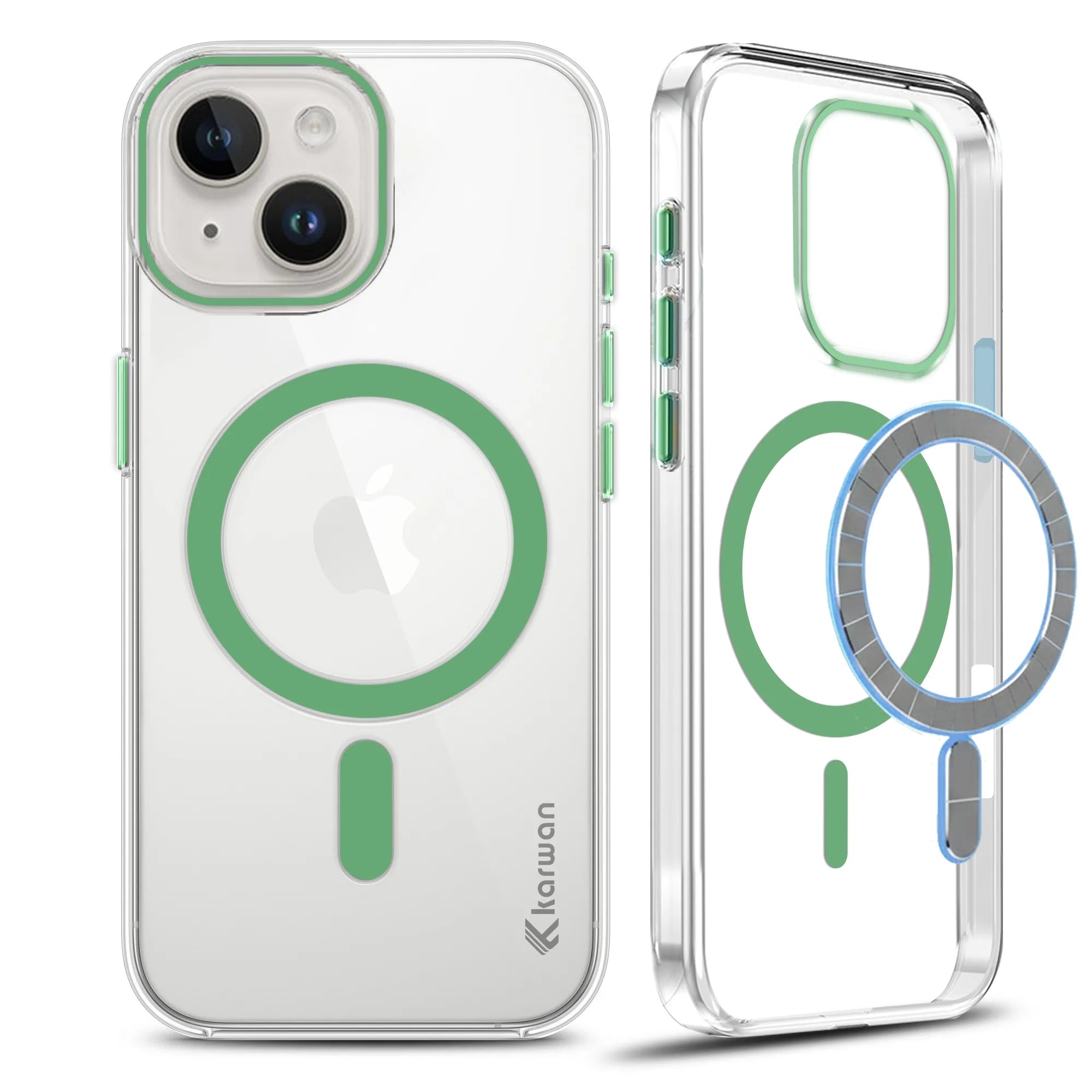 Karwan Magnetic Clear Case for iPhone 15 Plus