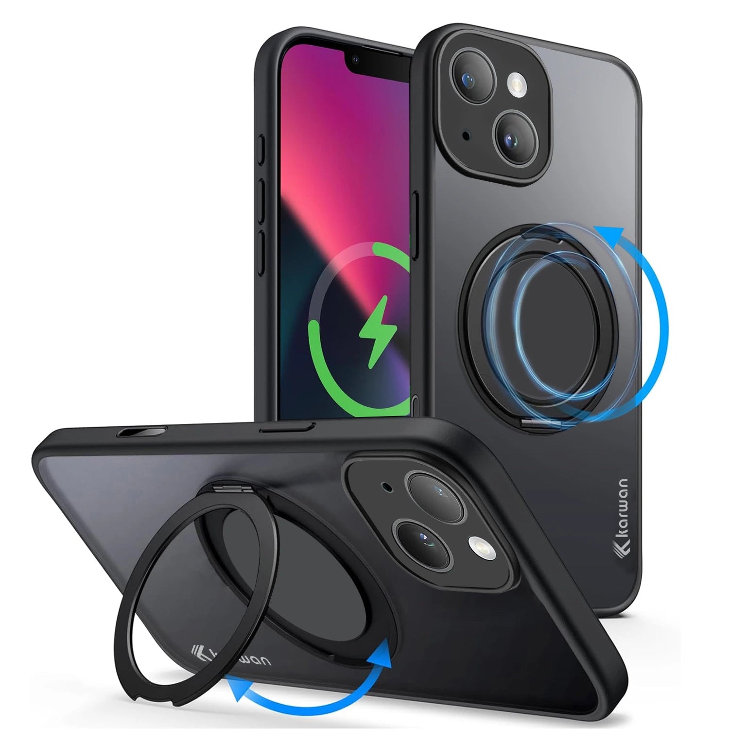 Karwan GhostRing MagSafe Rotating Ring Stand Case For  iPhone 14