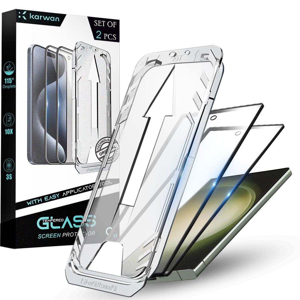 Premium Tempered Glass for Samsung S24 Ultra| Bubble-Free Easy Applicator | Pack of 2 |