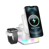 Karwan® S6 3-in-1 15W MagSafe Wireless Charger with Lamp – Fast Charging Dock for iPhone, Apple Watch & AirPods