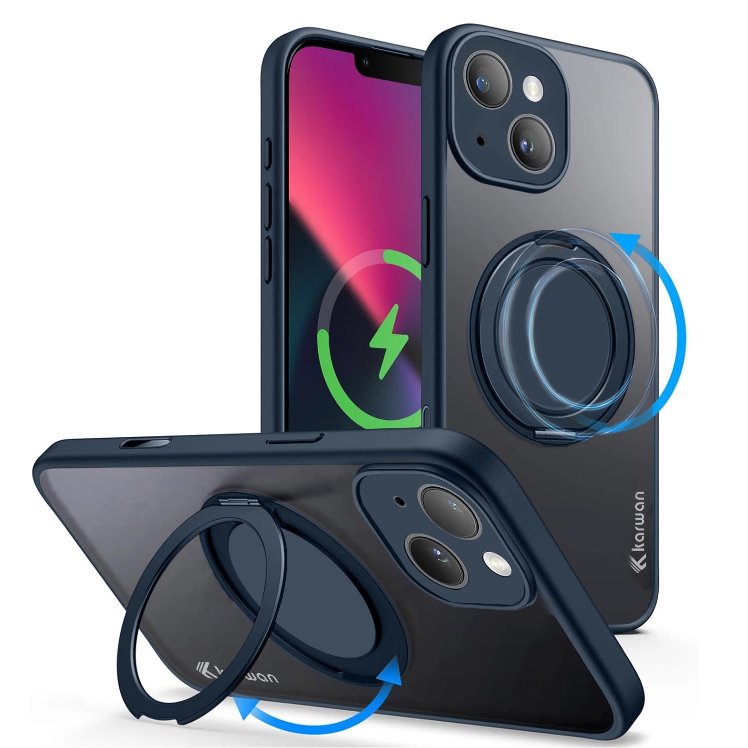Karwan GhostRing MagSafe Rotating Ring Stand Case For  iPhone 14