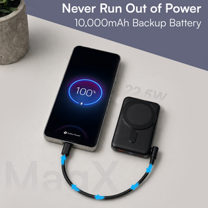22.5W fast charging wireless power bank with USB-C and USB-A output