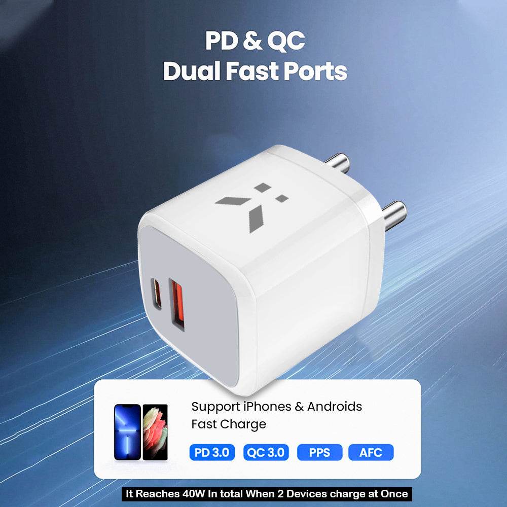 Karwan 45W Type-C Cable Fast Charger with Dual Ports – PD 3.0 & QC 3.0 - Karwan