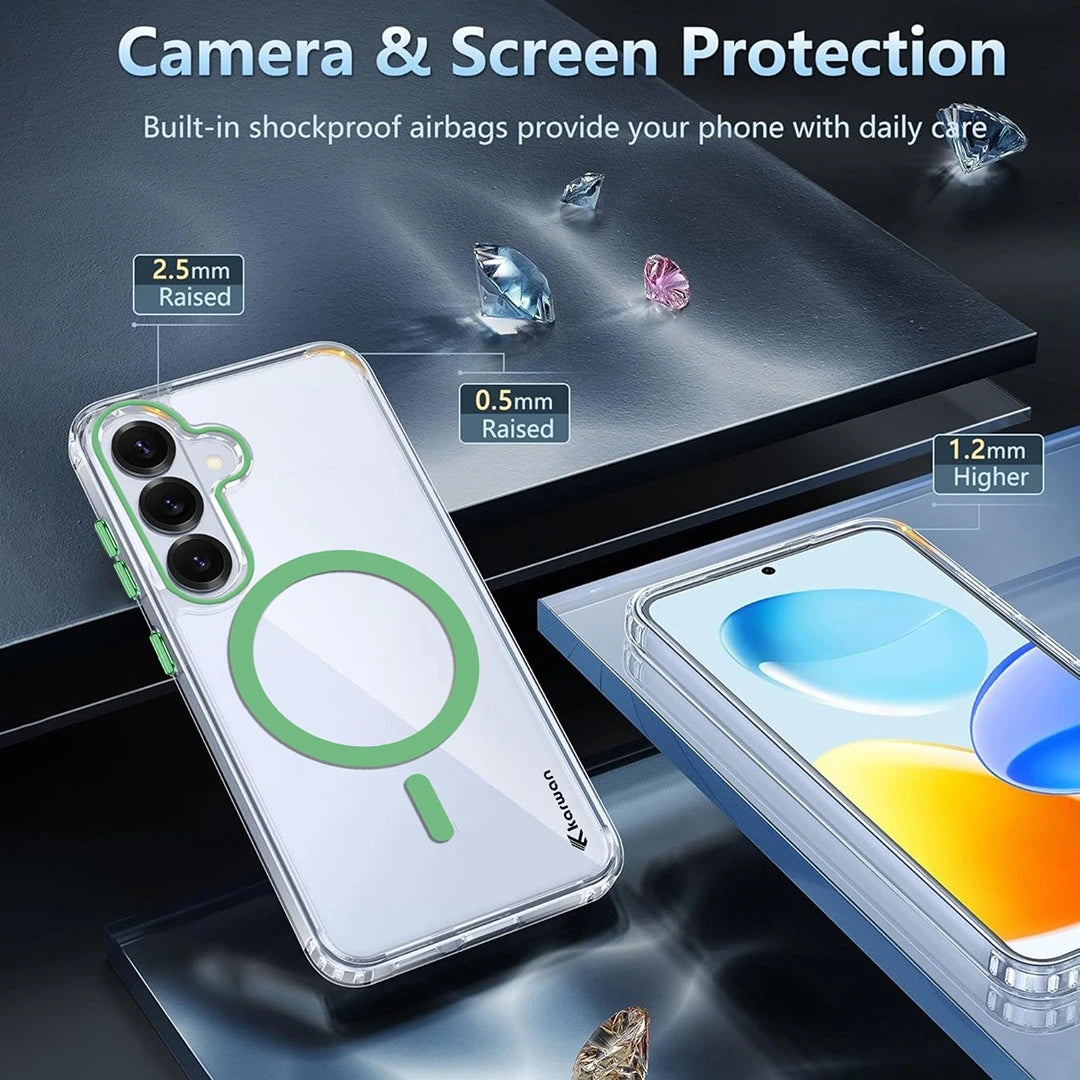 Karwan Magnetic Clear Case for Samsung Galaxy S26 – Anti-Yellowing MagSafe Cover