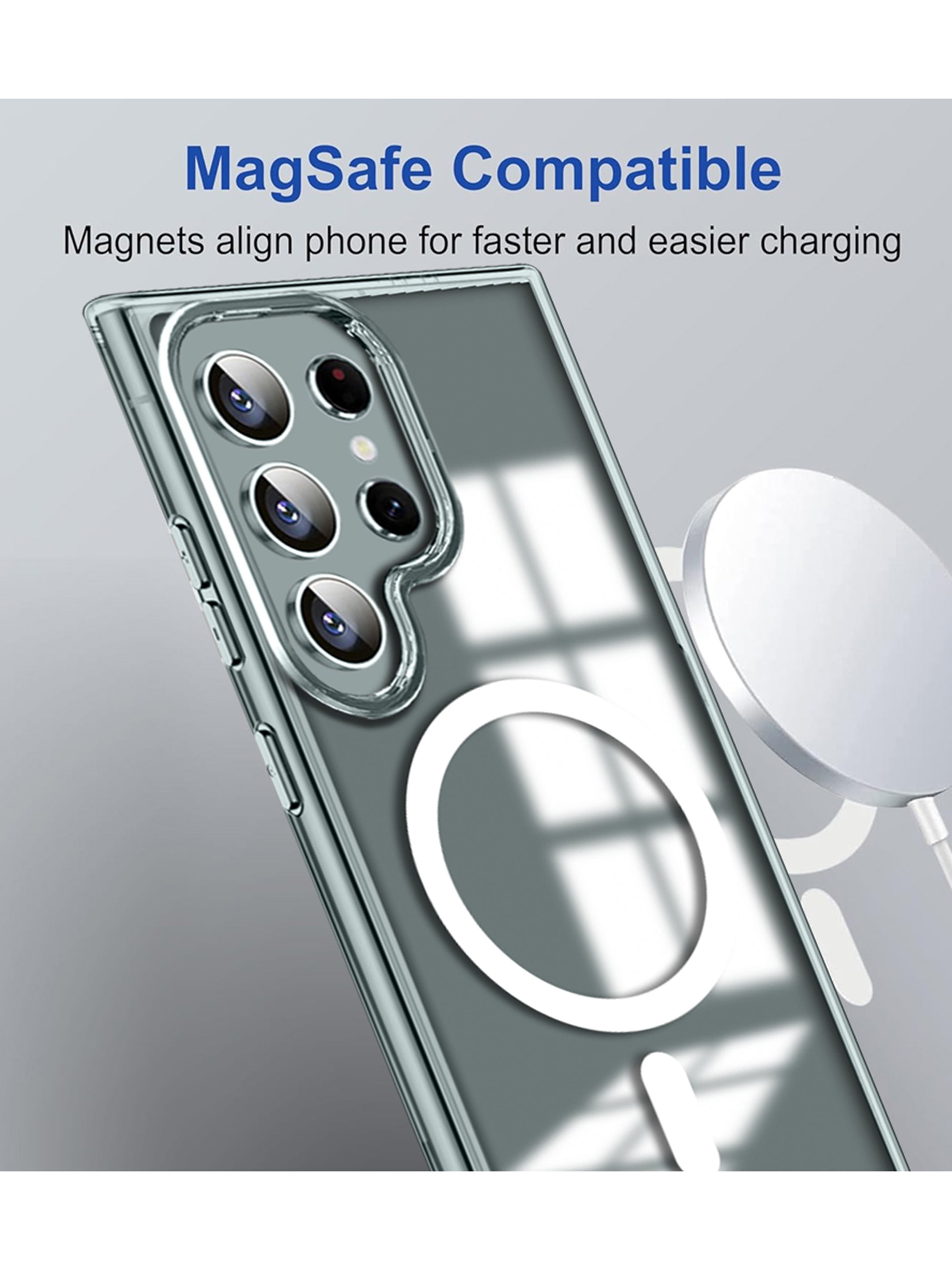 Magsafe Transparent Mobile Back CaseFor Samsung S24 Ultra