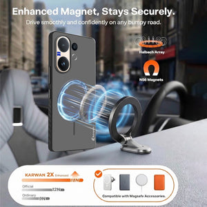 Karwan MagEaze Vivo V60 Slim Case - Wireless Charging Compatible Matte Cover India ₹499