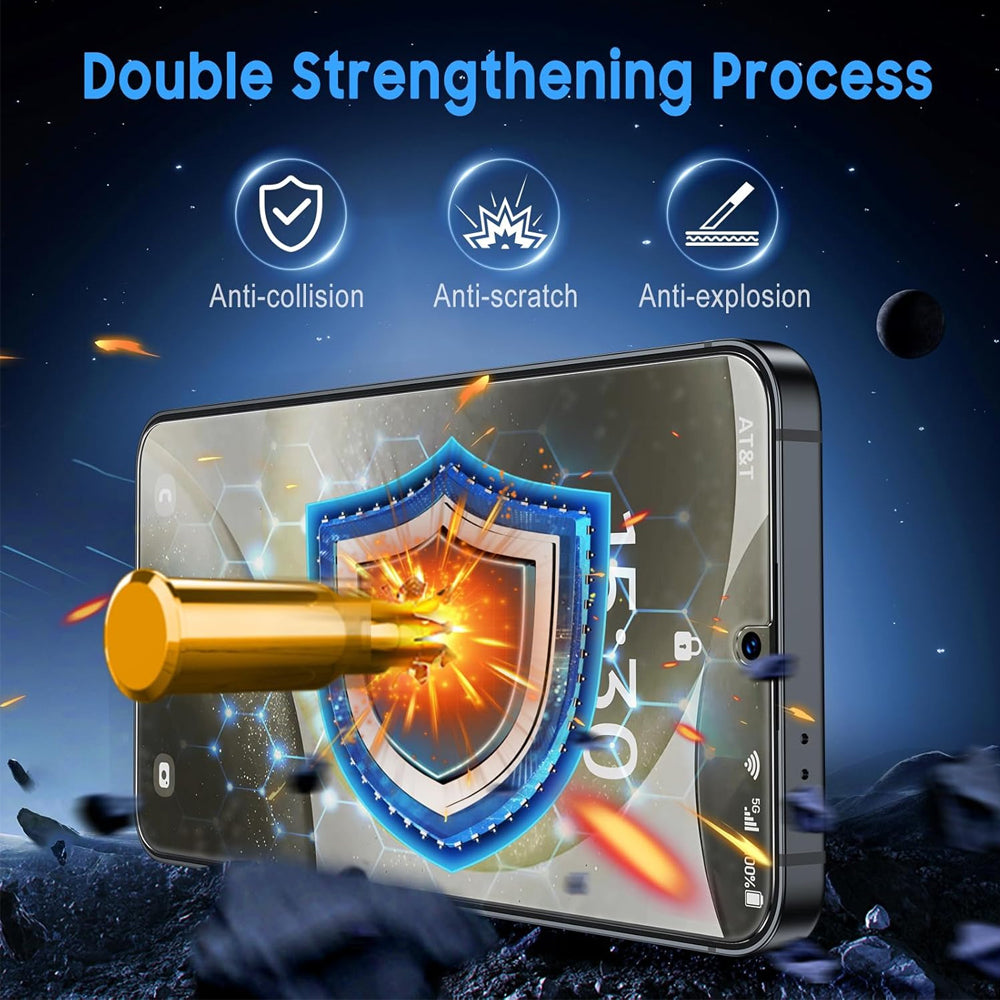 Premium Tempered Glass for Samsung S24 Plus| Bubble-Free Easy Applicator | Pack of 2 |