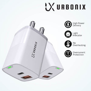 Urbonix 65W Fast Charging Adapter Only with Dual USB Ports | High Efficiency and Safety - Karwan