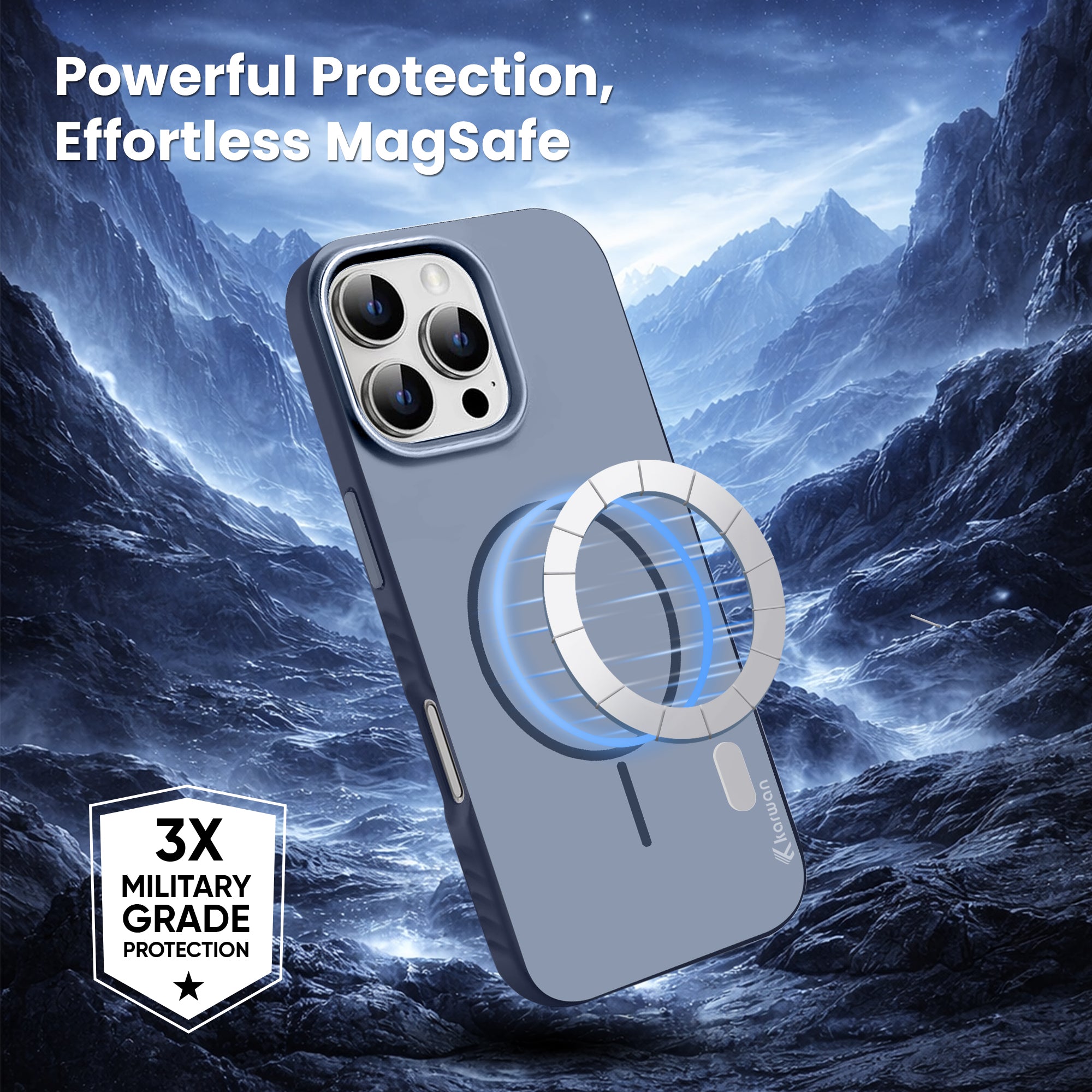 Karwan MagEaze iPhone 16 Pro Case - MagSafe Slim Cover Side View India ₹499