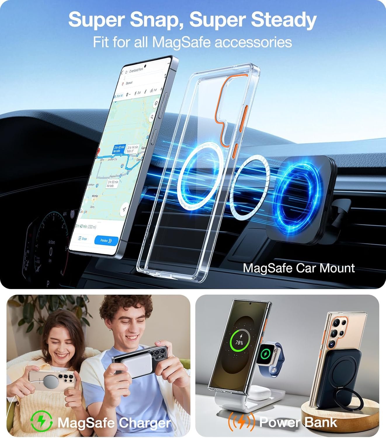 Karwan Magnetic Clear Case for samsung s24 - Karwan
