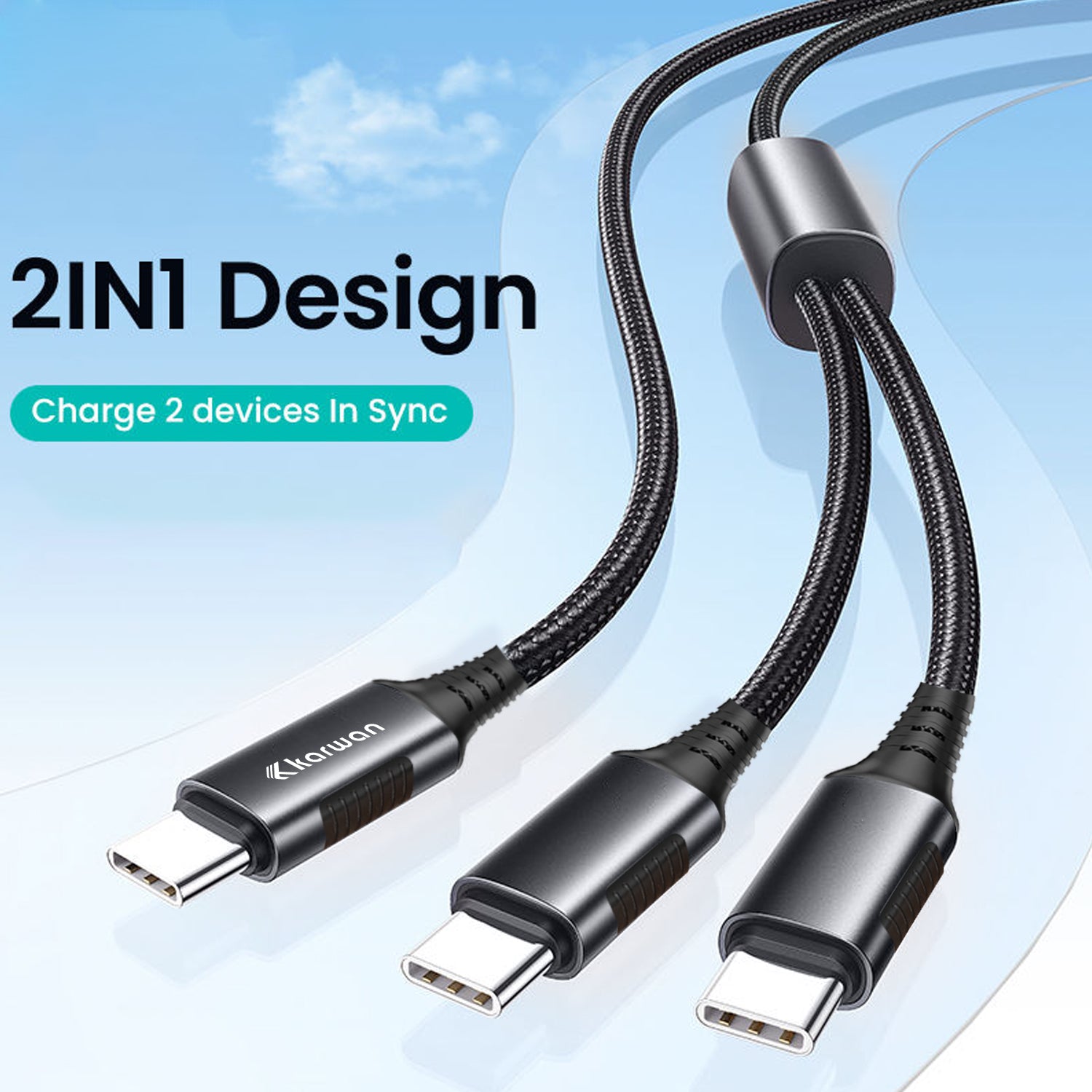 Karwan Twin PD Cord C TO C cable