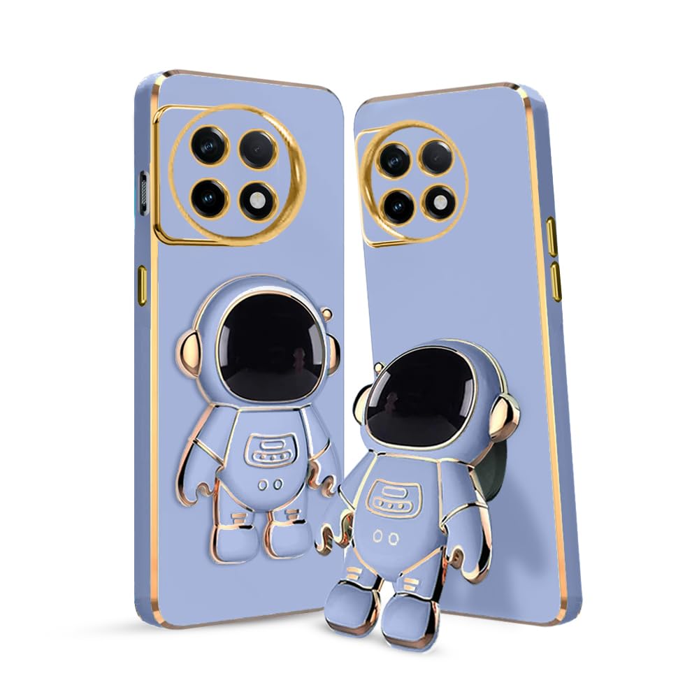 3D Astronaut Case for Folding Stand Back Case For OnePlus 11 5G | SOFT TPU Electropated Stand