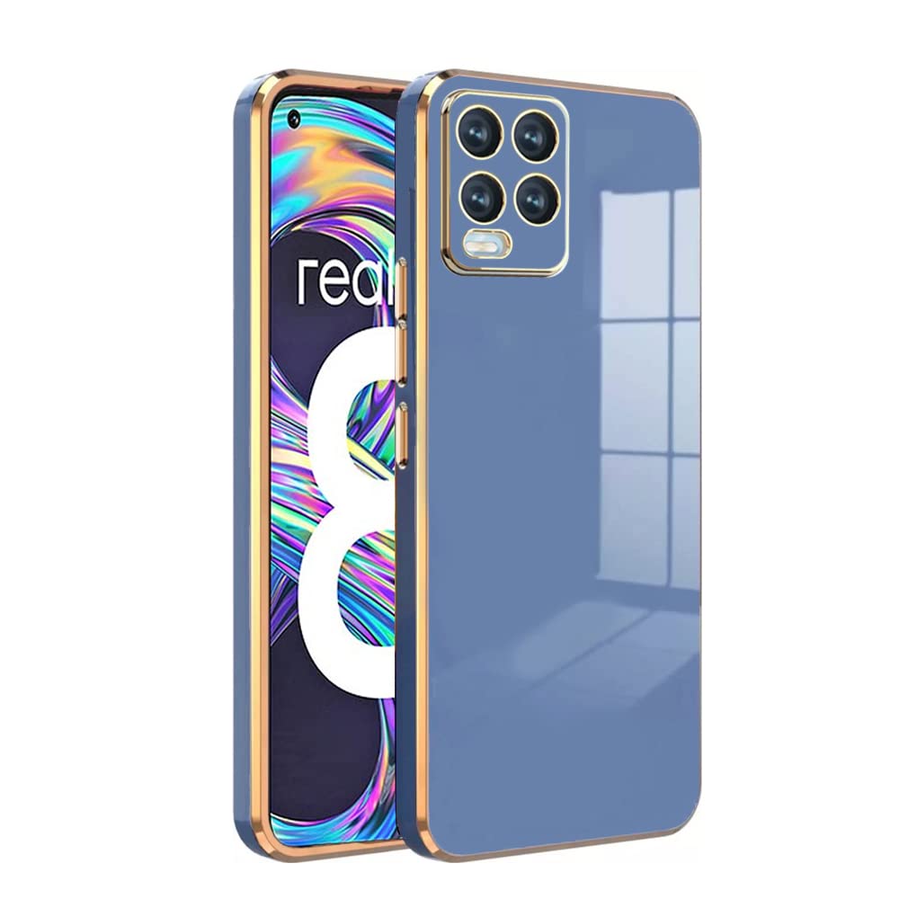 Premium 6D Chrome Back  Case  for Realme 8 4G |Slim & Stylish Case with Raised Lips & Camera Protection