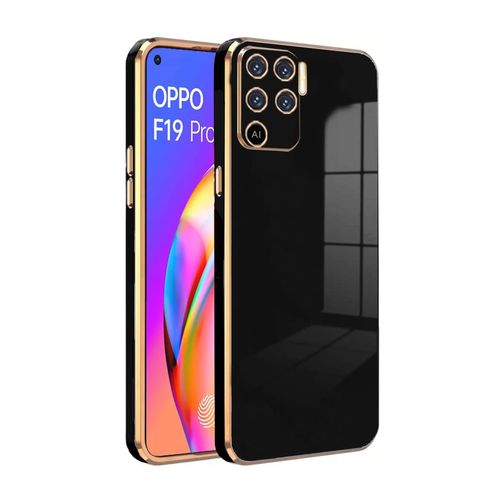 Premium 6D Chrome Back  Case  for Oppo F19 Pro |Slim & Stylish Case with Raised Lips & Camera Protection