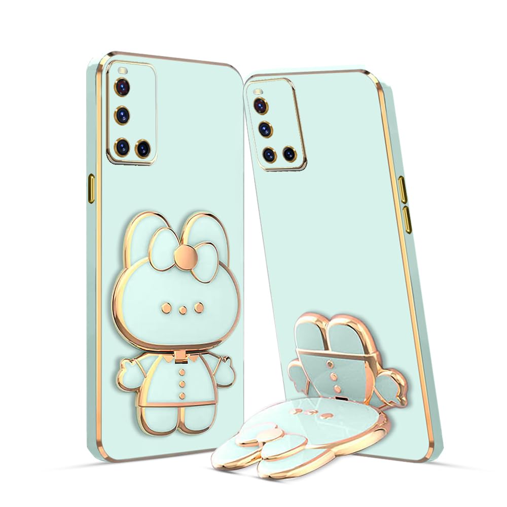 KARWAN®? 3D Cat Back Cases and Covers Compatible for Vivo V19 Kitty Cat Back Cover Case with Stand and Mirror | Camera Protection | Anti-Slip |