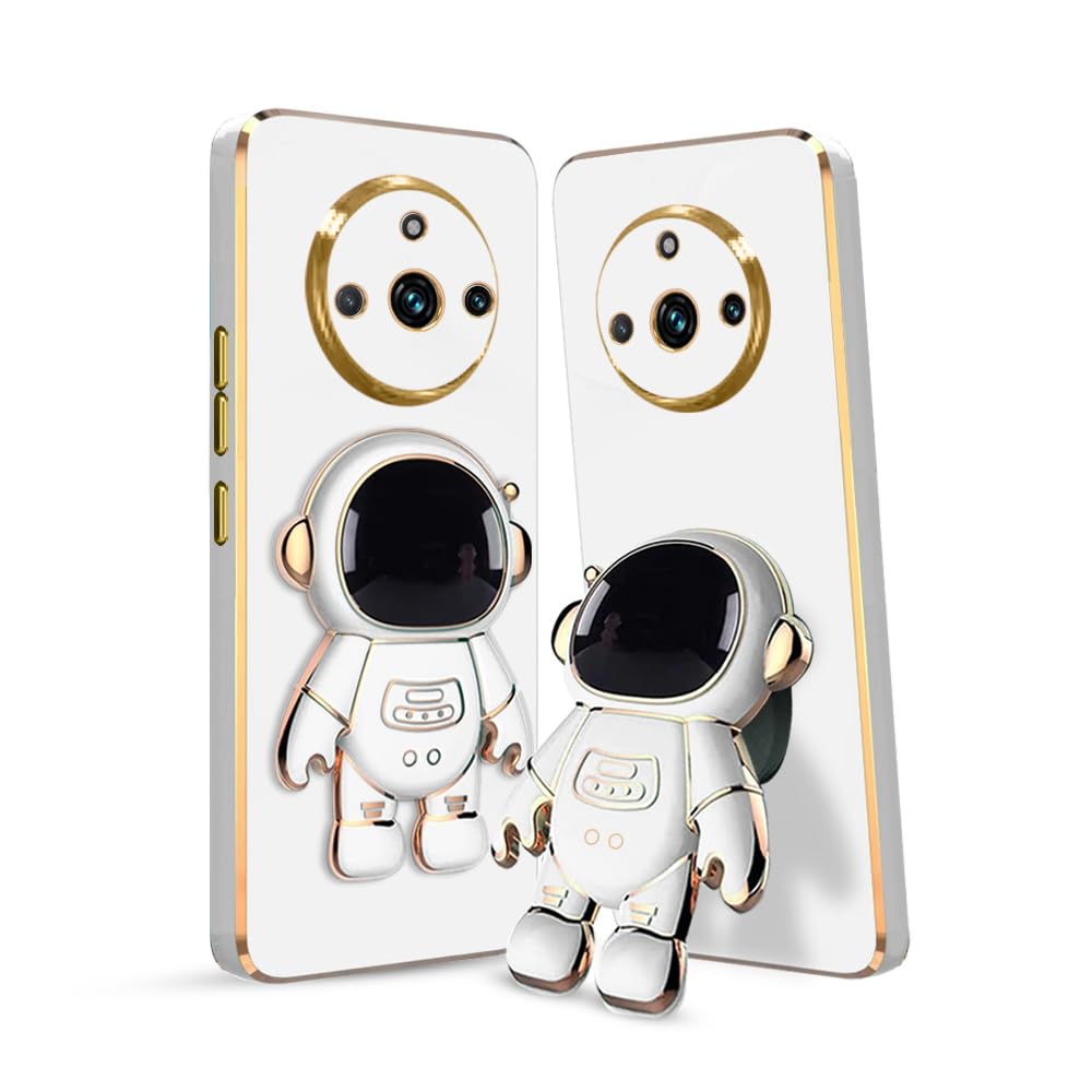 3D Astronaut Case for Folding Stand Back Case For  Realme 11 Pro 5G| SOFT TPU Electropated Stand