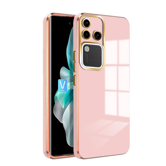 Premium 6D Chrome Back  Case  for Vivo V30 Pro 5G |Slim & Stylish Case with Raised Lips & Camera Protection