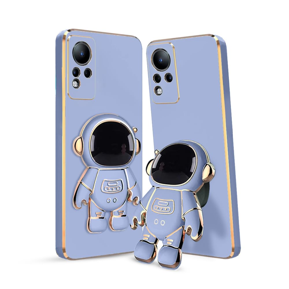 3D Astronaut Case for Folding Stand Back Case For  Infinix Note 11 | SOFT TPU Electropated Stand