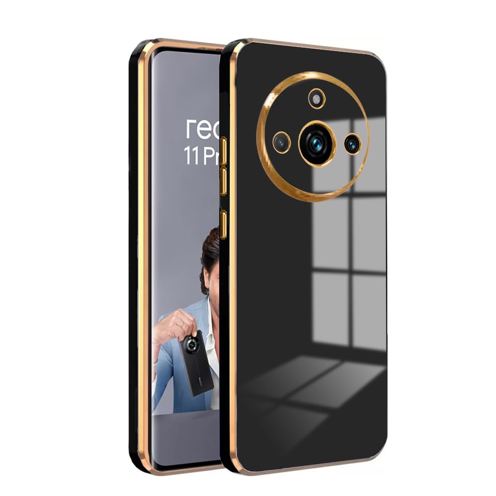 Premium 6D Chrome Back  Case  for Realme 11 Pro Plus |Slim & Stylish Case with Raised Lips & Camera Protection