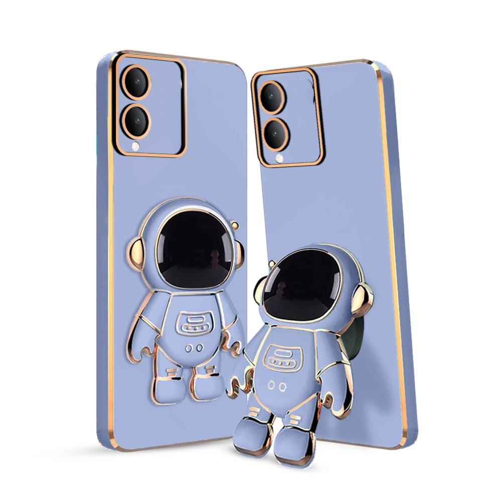 3D Astronaut Case for Folding Stand Back Case For  Vivo Y17S| SOFT TPU Electropated Stand