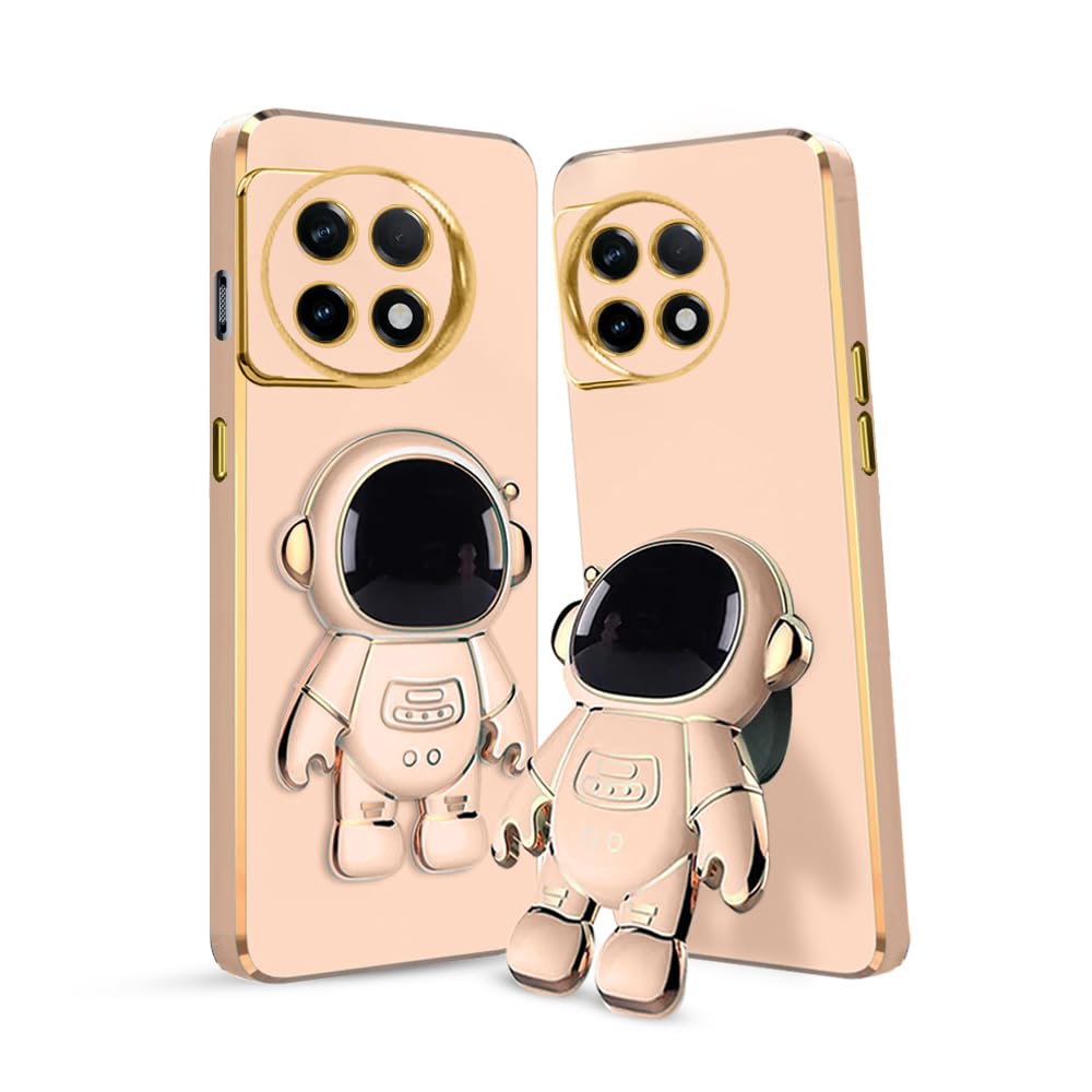 3D Astronaut Case for Folding Stand Back Case For OnePlus 11 5G | SOFT TPU Electropated Stand