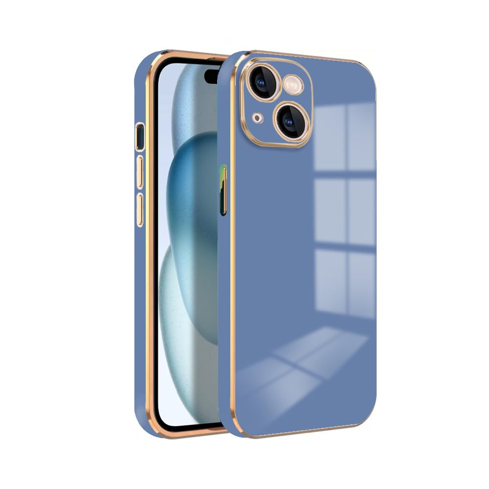 Premium 6D Chrome Back  Case  for iPhone 15 |Slim & Stylish Case with Raised Lips & Camera Protection