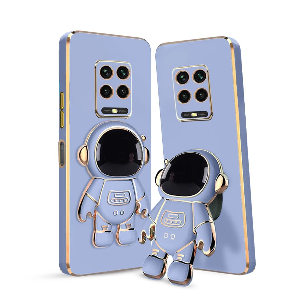 3D Astronaut Case for Folding Stand Back Case For Redmi Note 9 Pro | SOFT TPU Electropated Stand